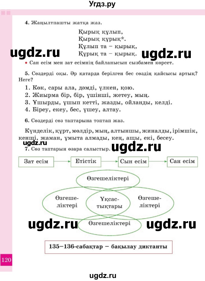 ГДЗ (Учебник) по казахскому языку 2 класс Жумабаева A.E. / бөлім 2. бет / 120