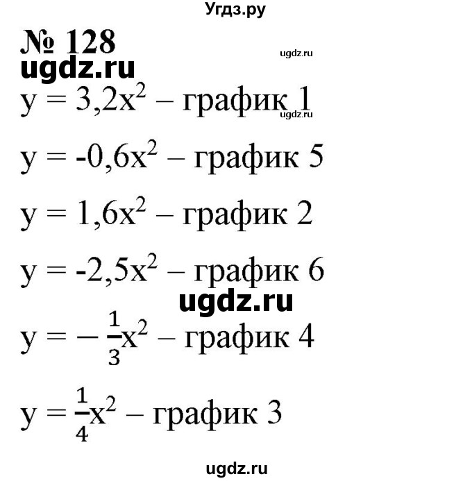 ГДЗ (Решебник) по алгебре 9 класс Бунимович Е.А. / упражнение / 128