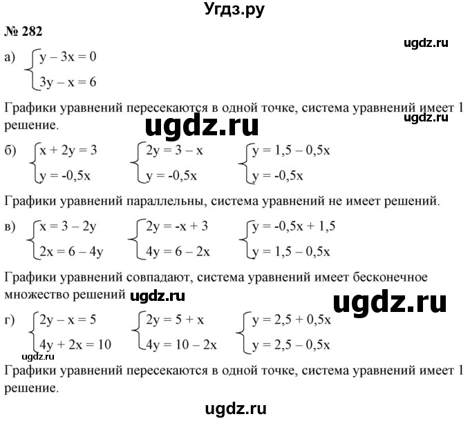 ГДЗ (Решебник) по алгебре 9 класс Бунимович Е.А. / упражнение / 282