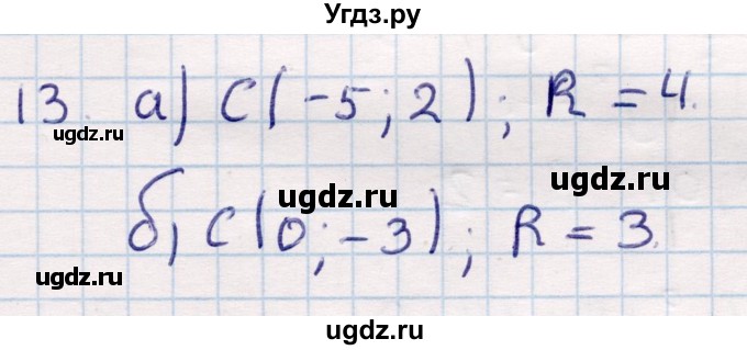 ГДЗ (Решебник) по геометрии 9 класс Смирнов В.А. / повторение курса 8 класса / прямоугольная система координат на плоскости / 13