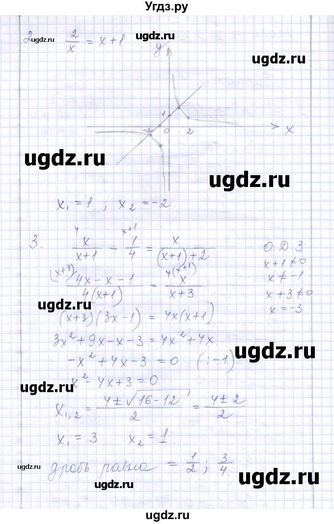ГДЗ (Решебник) по алгебре 8 класс (контрольные работы) Ю.П. Дудницын / контрольная работа 6 (вариант) / 2(продолжение 2)