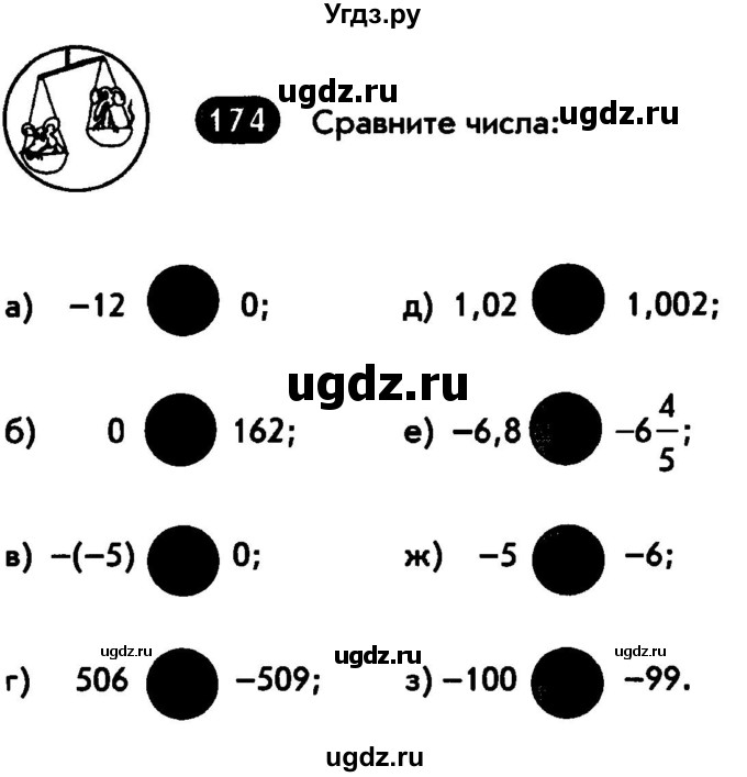 ГДЗ (Тетрадь) по математике 6 класс (рабочая тетрадь) Беленкова Е.Ю. / упражнение / 174