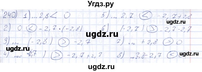 ГДЗ (Решебник) по математике 6 класс (рабочая тетрадь) Беленкова Е.Ю. / упражнение / 240