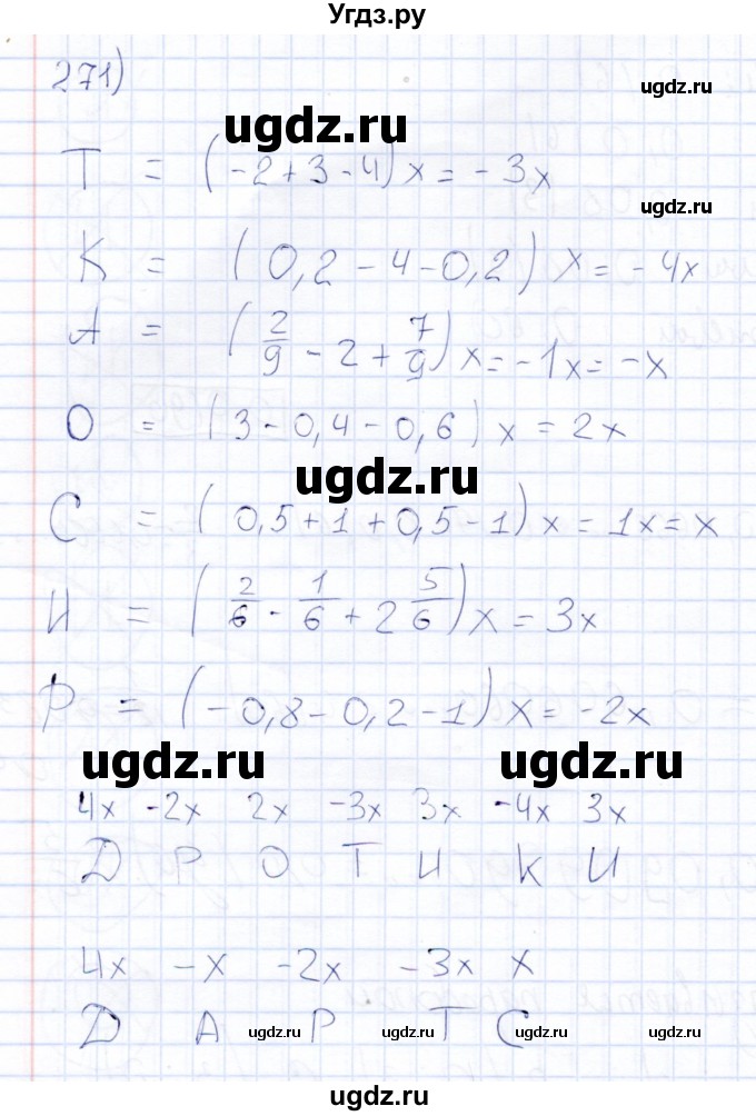 ГДЗ (Решебник) по математике 6 класс (рабочая тетрадь) Беленкова Е.Ю. / упражнение / 271
