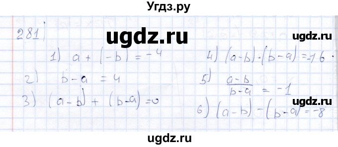 ГДЗ (Решебник) по математике 6 класс (рабочая тетрадь) Беленкова Е.Ю. / упражнение / 281