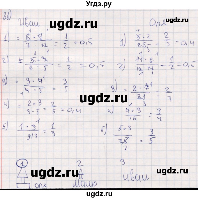 ГДЗ (Решебник) по математике 6 класс (рабочая тетрадь) Беленкова Е.Ю. / упражнение / 88