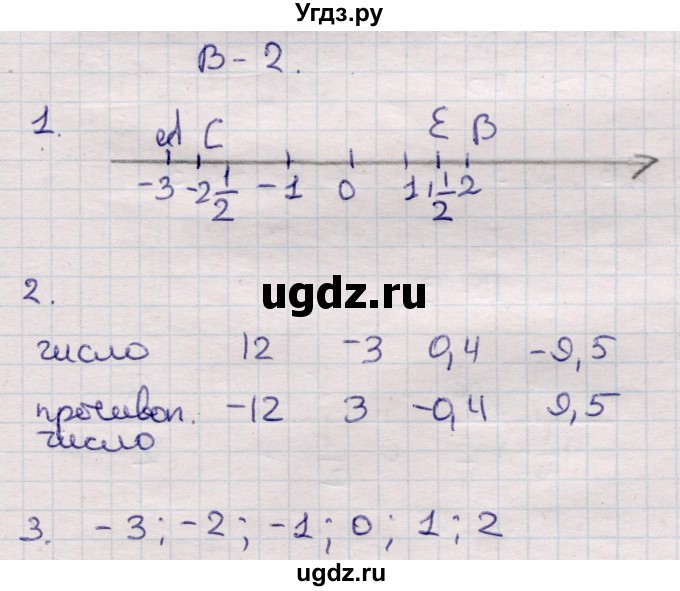 ГДЗ (Решебник) по математике 6 класс (рабочая тетрадь для контрольных работ) Рудницкая В.Н. / тетрадь №2 / КР-2 / Вариант 2