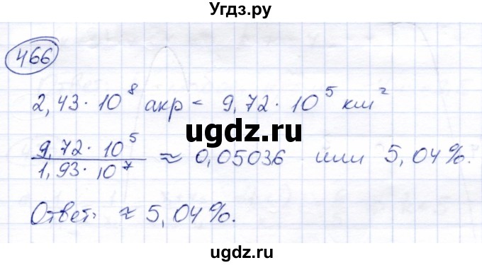 ГДЗ (Решебник) по алгебре 8 класс Солтан Г.Н. / упражнение / 466