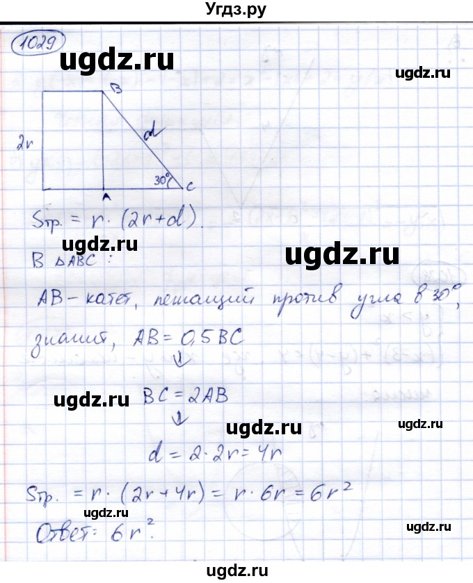 ГДЗ (Решебник) по алгебре 9 класс Солтан Г.Н. / упражнение / 1029