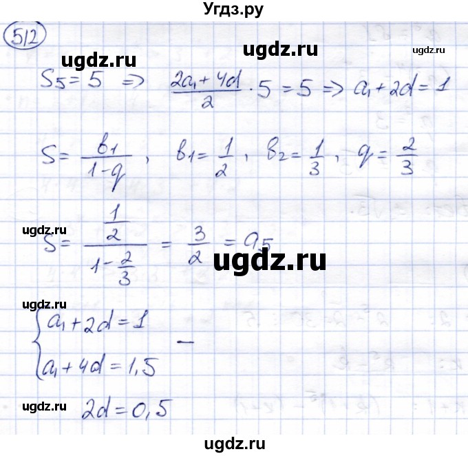 ГДЗ (Решебник) по алгебре 9 класс Солтан Г.Н. / упражнение / 512