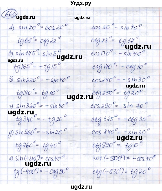 ГДЗ (Решебник) по алгебре 9 класс Солтан Г.Н. / упражнение / 660