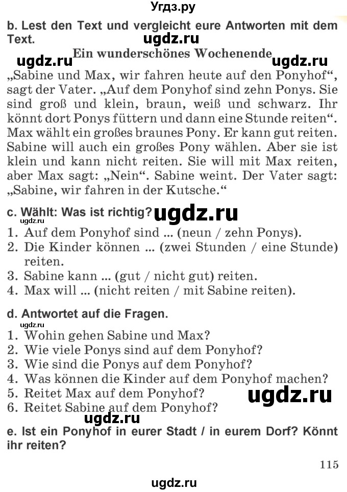 ГДЗ (Учебник) по немецкому языку 4 класс Будько А.Ф. / часть 2. страница / 115