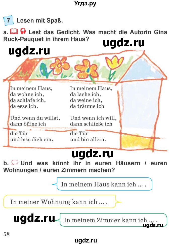 ГДЗ (Учебник) по немецкому языку 4 класс Будько А.Ф. / часть 2. страница / 58