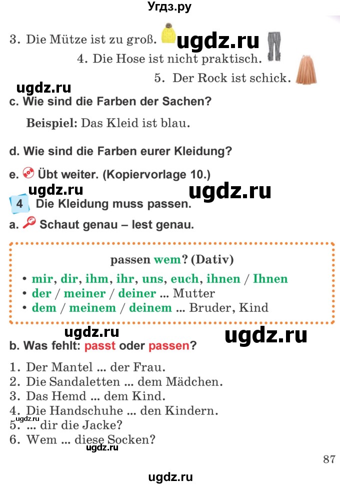 ГДЗ (Учебник) по немецкому языку 4 класс Будько А.Ф. / часть 2. страница / 87