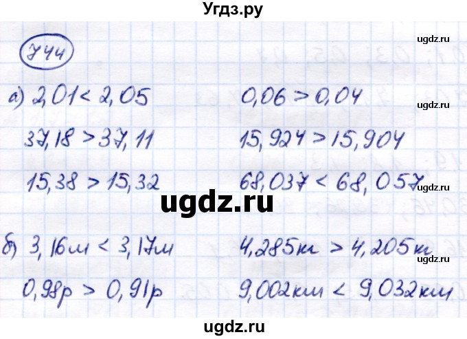 ГДЗ (Решебник) по математике 7 класс Алышева Т.В. / упражнение / 744