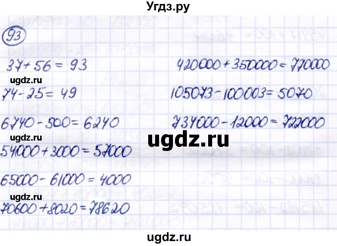 ГДЗ (Решебник) по математике 7 класс Алышева Т.В. / упражнение / 93