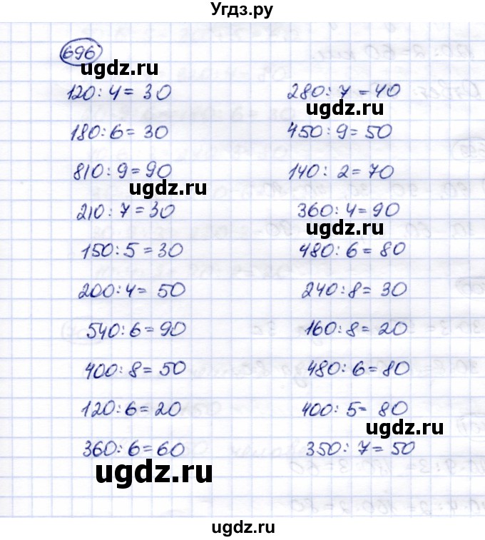 ГДЗ (Решебник) по математике 5 класс Перова М.Н. / тысяча / 696
