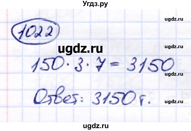 ГДЗ (Решебник) по математике 6 класс Капустина Г.М. / упражнение / 1022
