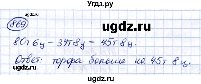 ГДЗ (Решебник) по математике 6 класс Капустина Г.М. / упражнение / 869