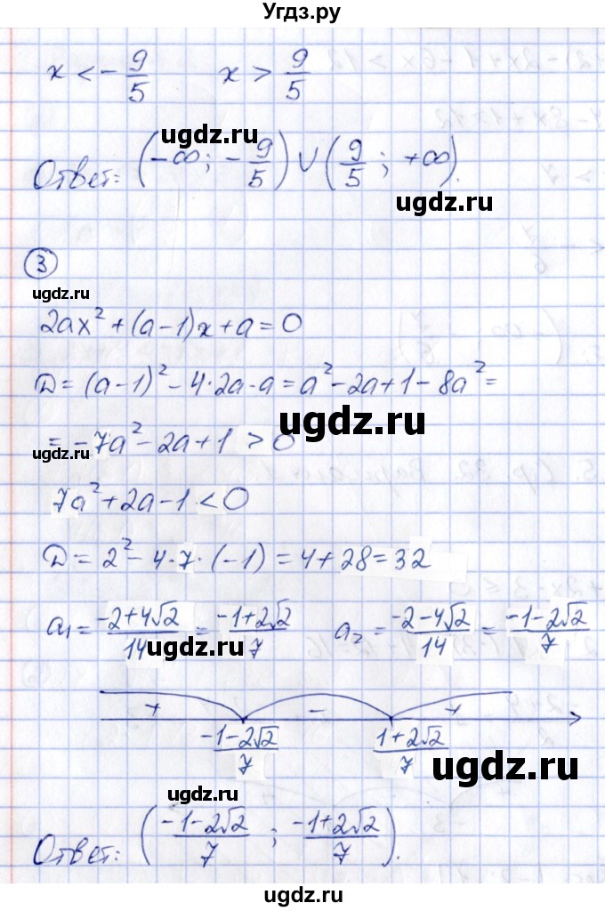 ГДЗ (Решебник) по алгебре 8 класс (контрольные и самостоятельные работы) Попов М.А. / самостоятельные работы / СР-32. вариант / 1(продолжение 2)