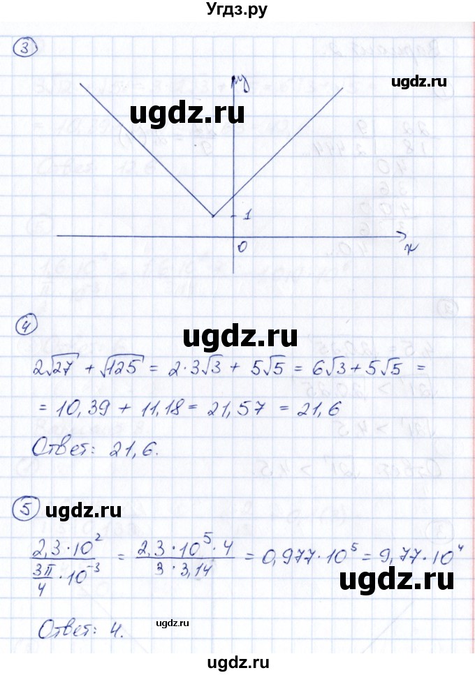 ГДЗ (Решебник) по алгебре 8 класс (контрольные и самостоятельные работы) Попов М.А. / контрольные работы / КР-6. вариант / 1(продолжение 2)
