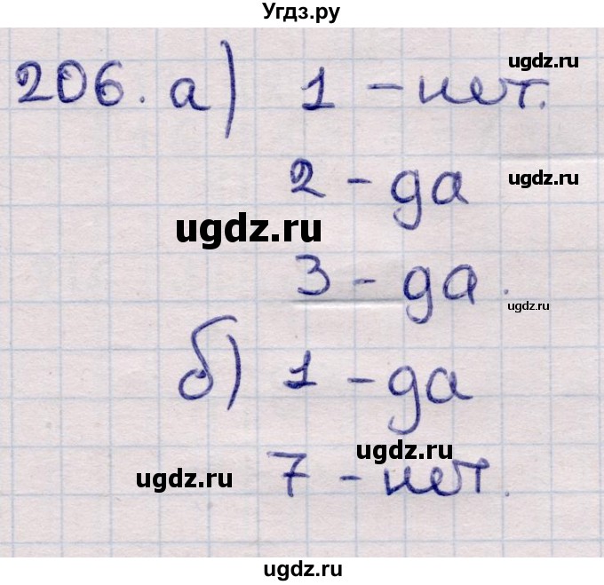 ГДЗ (Решебник) по информатике 5 класс Семенов А.Л. / задание / 206