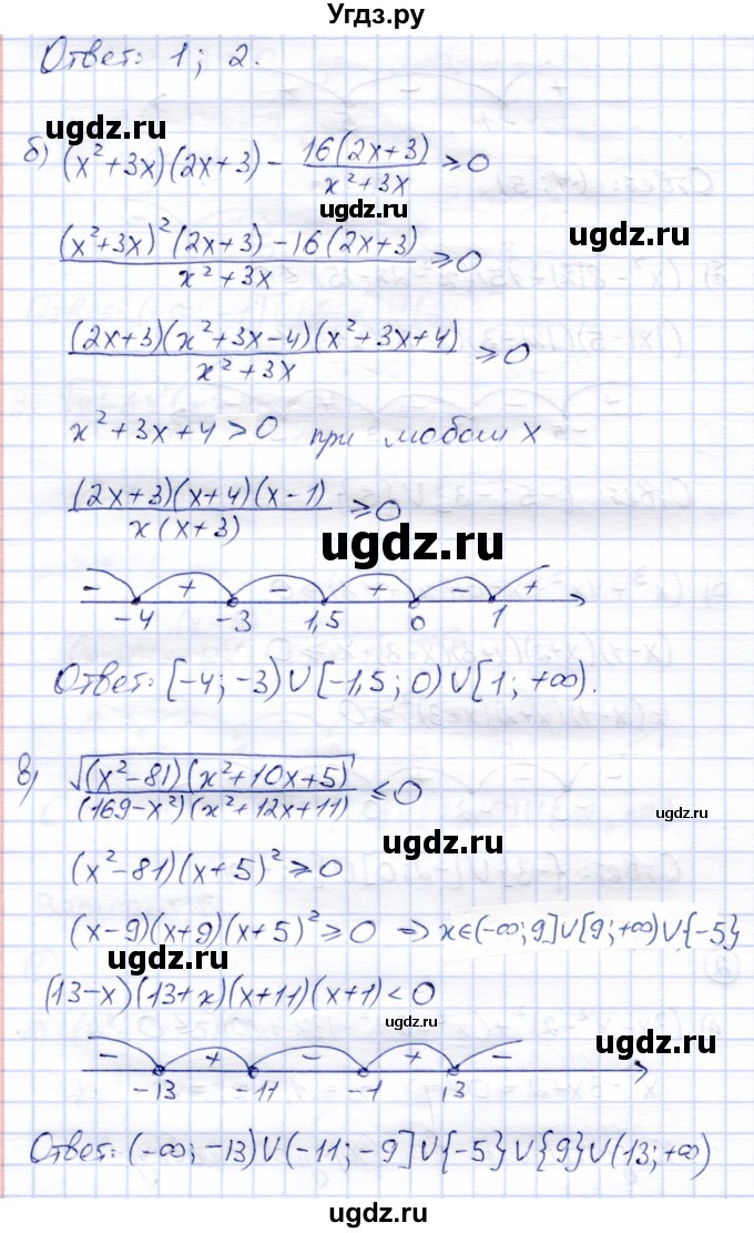 ГДЗ (Решебник) по алгебре 8 класс (дидактические материалы) Зив Б.Г. / самостоятельные работы / СР-17 / Вариант 8(продолжение 3)