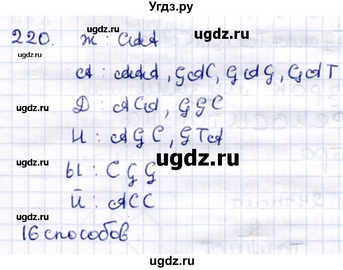 ГДЗ (Решебник) по информатике 6 класс Семёнов А.Л. / задача / 220