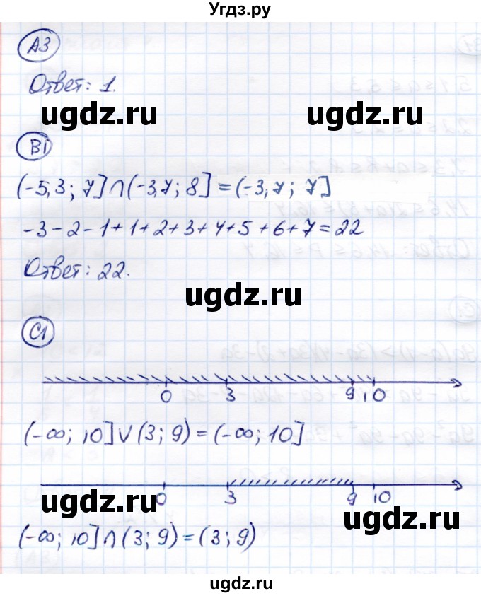 ГДЗ (Решебник) по алгебре 8 класс (самостоятельные и контрольные работы) Глазков Ю.А. / самостоятельные работы / СР-24 / Вариант 1(продолжение 2)