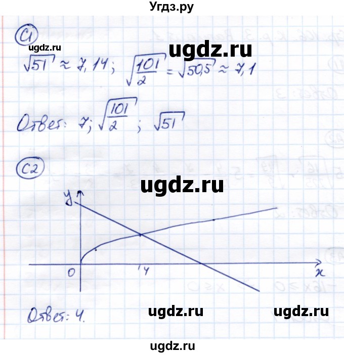 ГДЗ (Решебник) по алгебре 8 класс (самостоятельные и контрольные работы) Глазков Ю.А. / контрольные работы / КР-3 / Вариант 1(продолжение 2)