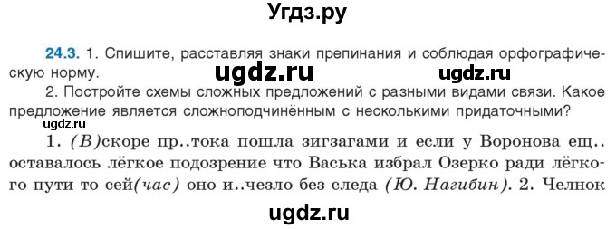 ГДЗ (Учебник) по русскому языку 11 класс Долбик Е.Е. / §24 / 24.3