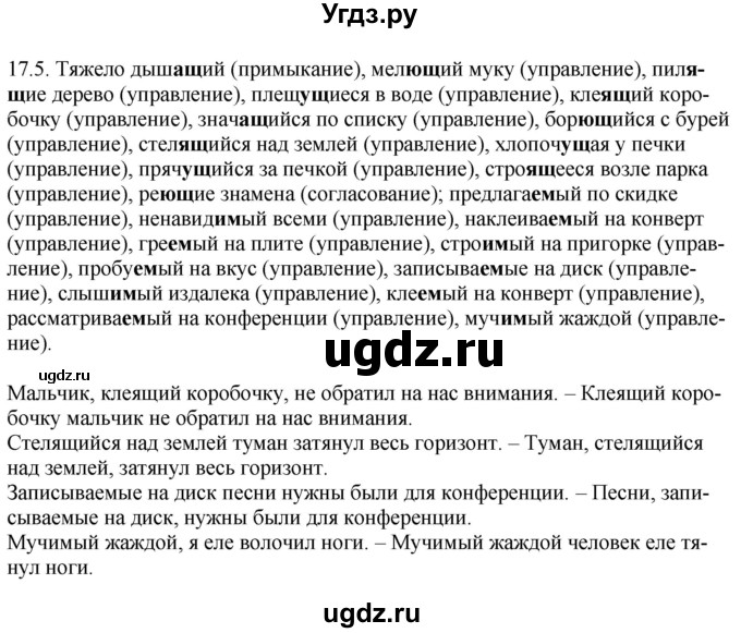 ГДЗ (Решебник) по русскому языку 11 класс Долбик Е.Е. / §17 / 17.5