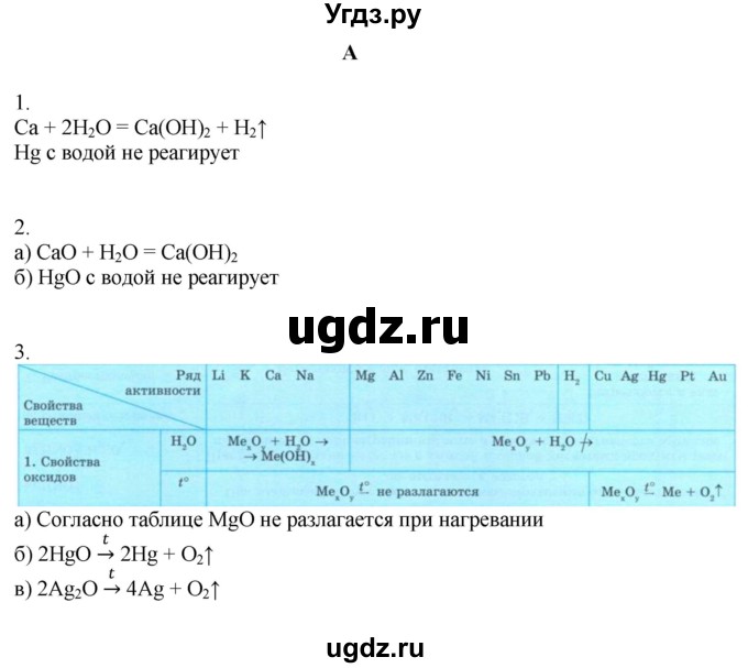 ГДЗ (Решебник) по химии 9 класс Усманова М.Б. / §17 / A