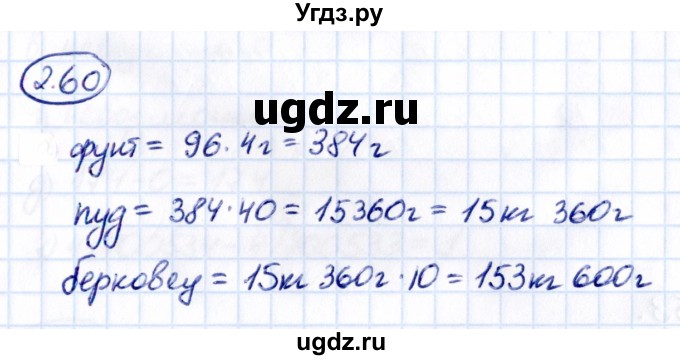ГДЗ (Решебник к учебнику 2021) по математике 5 класс Виленкин Н.Я. / §2 / 2.60