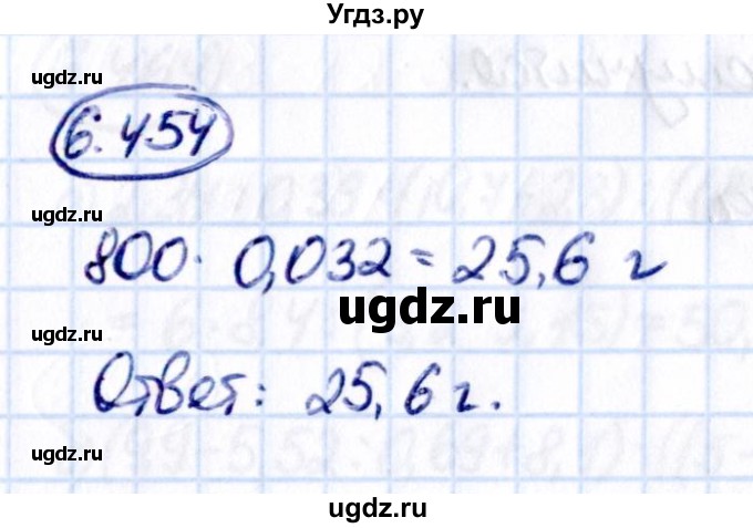 ГДЗ (Решебник к учебнику 2021) по математике 5 класс Виленкин Н.Я. / §6 / 6.454