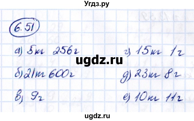 ГДЗ (Решебник к учебнику 2021) по математике 5 класс Виленкин Н.Я. / §6 / 6.51