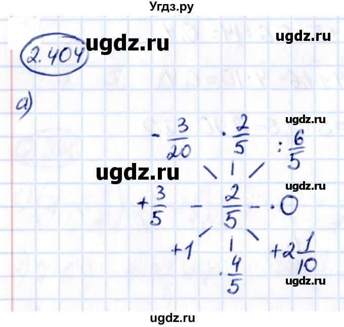 ГДЗ (Решебник к учебнику 2021) по математике 6 класс Виленкин Н.Я. / §2 / упражнение / 2.404