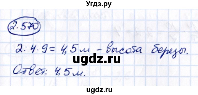ГДЗ (Решебник к учебнику 2021) по математике 6 класс Виленкин Н.Я. / §2 / упражнение / 2.570