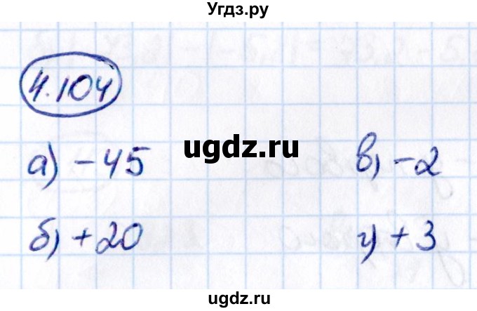 ГДЗ (Решебник к учебнику 2021) по математике 6 класс Виленкин Н.Я. / §4 / упражнение / 4.104