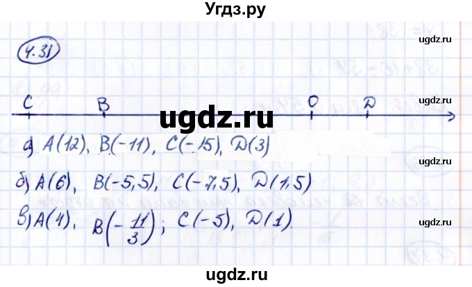 ГДЗ (Решебник к учебнику 2021) по математике 6 класс Виленкин Н.Я. / §4 / упражнение / 4.31