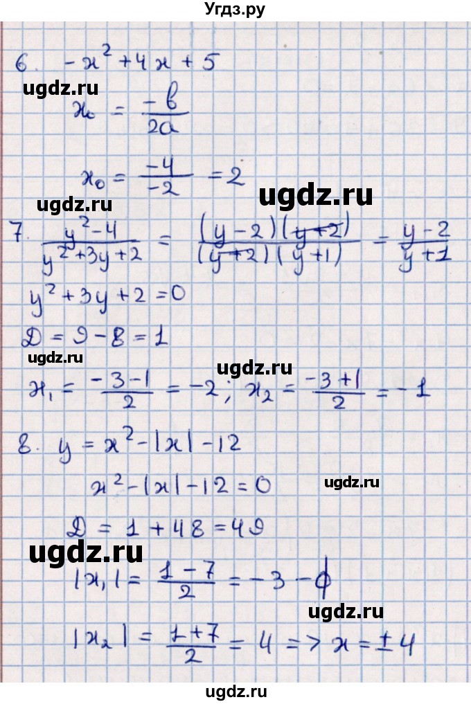 ГДЗ (Решебник) по алгебре 9 класс (контрольные измерительные материалы (ким)) Ю. А. Глазков / тест / тест 2 (вариант) / 2(продолжение 2)
