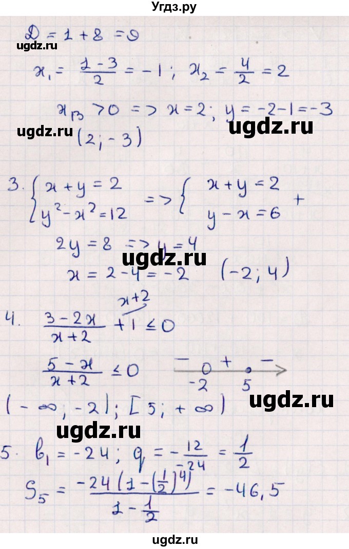 ГДЗ (Решебник) по алгебре 9 класс (контрольные измерительные материалы (ким)) Ю. А. Глазков / контрольная работа / контрольная работа 6 (вариант) / 1(продолжение 2)