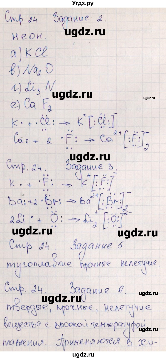 ГДЗ (Решебник) по химии 11 класс (рабочая тетрадь) Габриелян О.С. / страница / 24