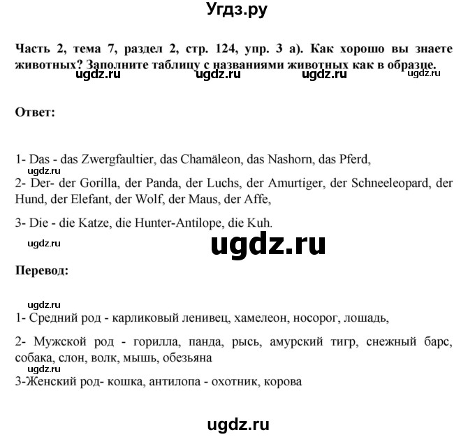 ГДЗ (Решебник) по немецкому языку 6 класс Зуевская Е.В. / часть 2. страница / 124-127