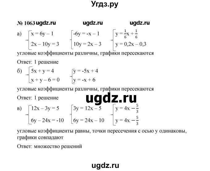 ГДЗ (Решебник к учебнику 2022) по алгебре 7 класс Ю.Н. Макарычев / номер номер / 1063