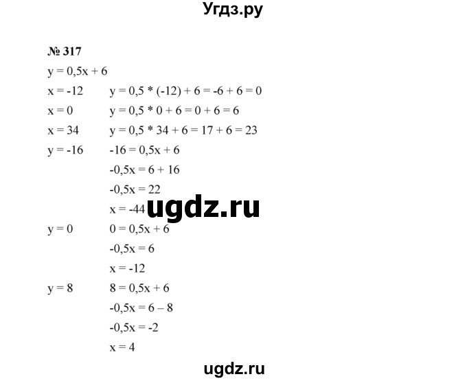 ГДЗ (Решебник к учебнику 2022) по алгебре 7 класс Ю.Н. Макарычев / номер номер / 317