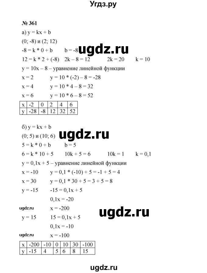 ГДЗ (Решебник к учебнику 2022) по алгебре 7 класс Ю.Н. Макарычев / номер номер / 361