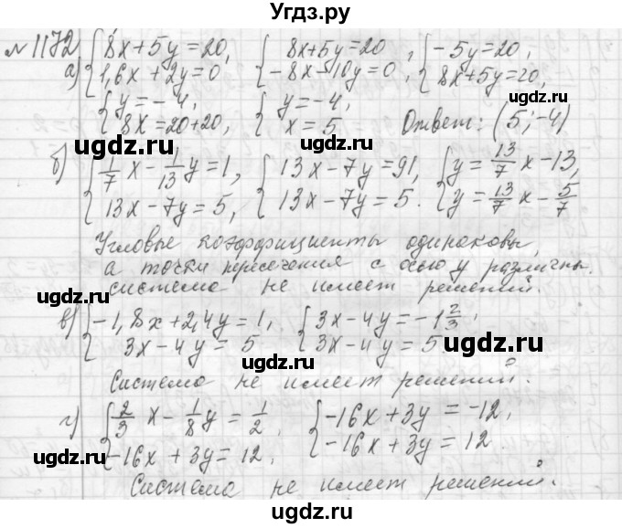 ГДЗ (Решебник №2 к учебнику 2015) по алгебре 7 класс Ю.Н. Макарычев / номер номер / 1172