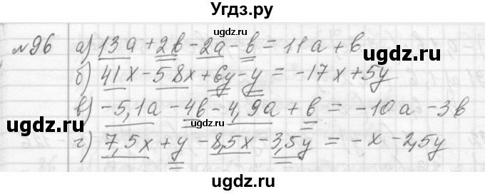 ГДЗ (Решебник №2 к учебнику 2015) по алгебре 7 класс Ю.Н. Макарычев / номер номер / 96