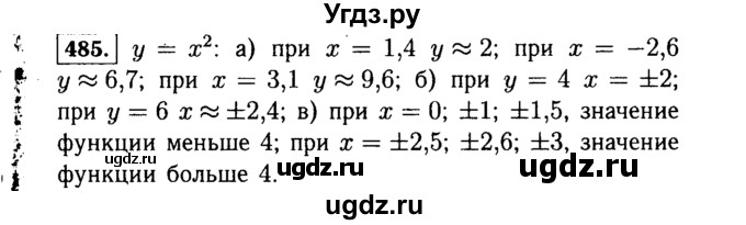 ГДЗ (Решебник №1 к учебнику 2015) по алгебре 7 класс Ю.Н. Макарычев / номер номер / 485